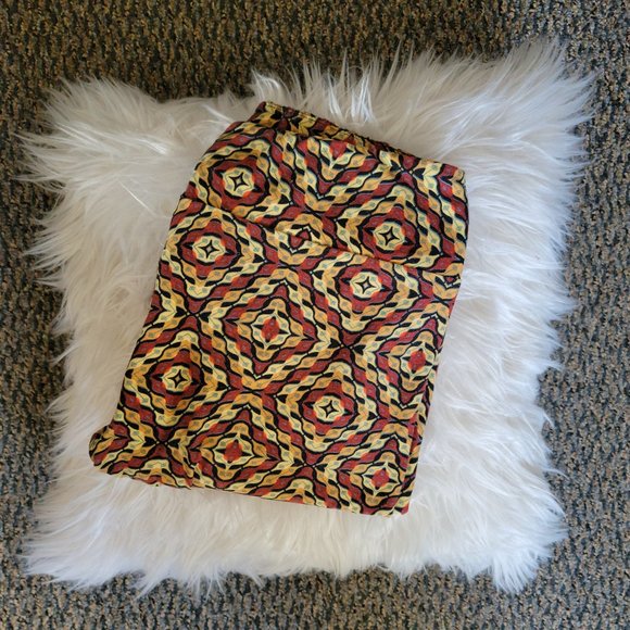 Tall and Curvy LuLaRoe Rust Gold Southwest Geometric Buttery Soft Leggings TC - Picture 7 of 16